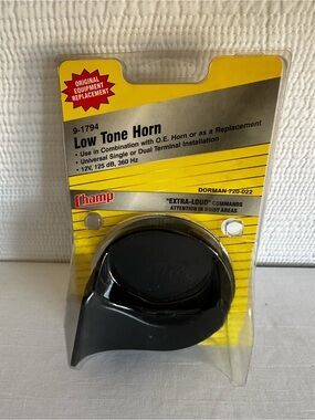 Champs Low Tone Horn - 9-1794 12V 125dB 360Hz Universal Replacement OEM Style